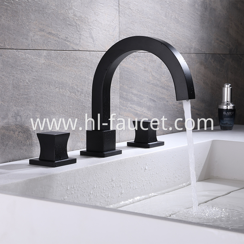 Black Bathroom Split Faucet